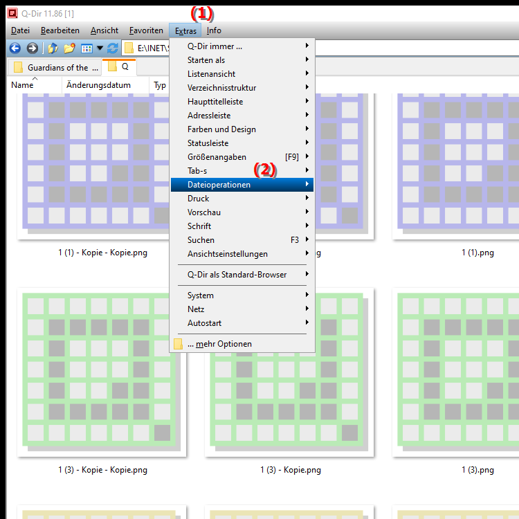 Wie kann ich die Dateioperationen im Datei Explorer anpassen